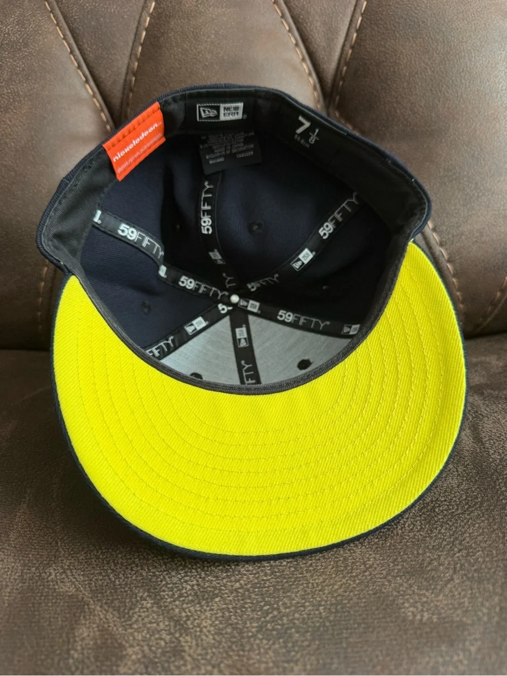 New Era Navy fitted hat with squidward  SpongeBob SquarePants